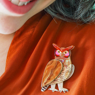Erstwilder brooches and jewellery at Pink Poppies – quirky, collectible designs full of colour and fun.