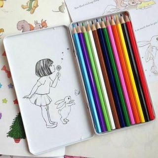 Belle&boo Pencils Set In A Tin - Pink Poppies