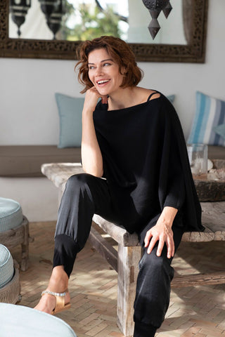 Classic Topper Cashmere Ebony