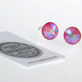 Mcj Stud Swarovski Crystal Circle - Hyacinth Pink - Pink Poppies