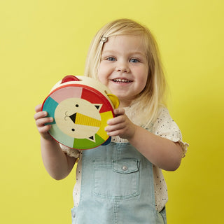 Petite Collage - Tambourine - Lion Wooden