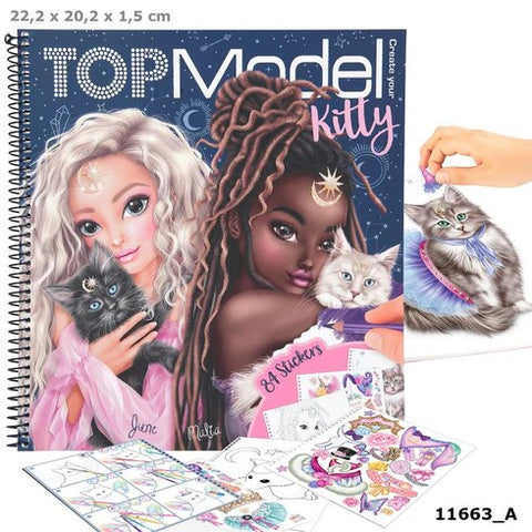 Top Model Colouring Book Kitty - Moonlight - Pink Poppies 