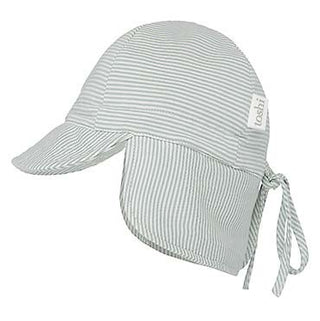 Toshi Flap Cap Sage - Pink Poppies
