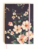Cath Kidston A5 Notebook Navy Floral - Pink Poppies 