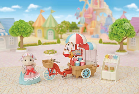 Sylvanian Families - Popcorn Delivery Trike - Pink Poppies 