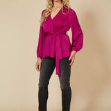 Eb/ive Tie Top Winona Mulberry - Pink Poppies 