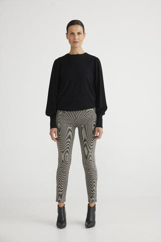 Brave&true Pant Pilot - Brown&black Check - Pink Poppies