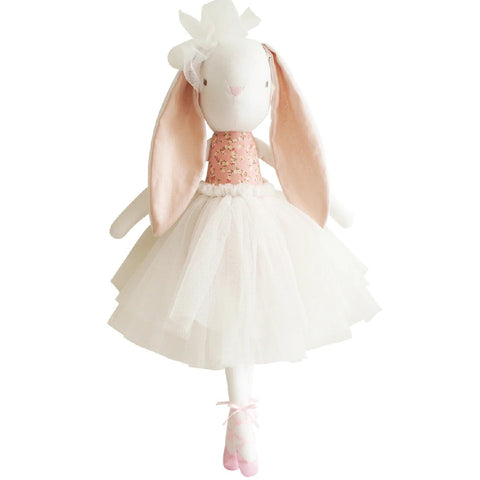 Alimrose Bunny Bronte Ballerina Posy Heart - Pink Poppies 