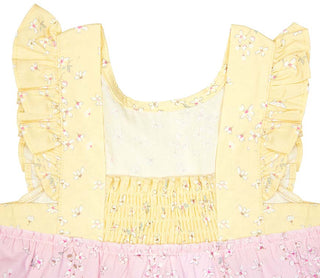 Toshi Baby Dress Tiered Nina - Pink Poppies