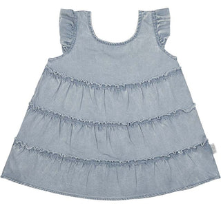 Toshi Baby Dress Tiered Indianna - Pink Poppies
