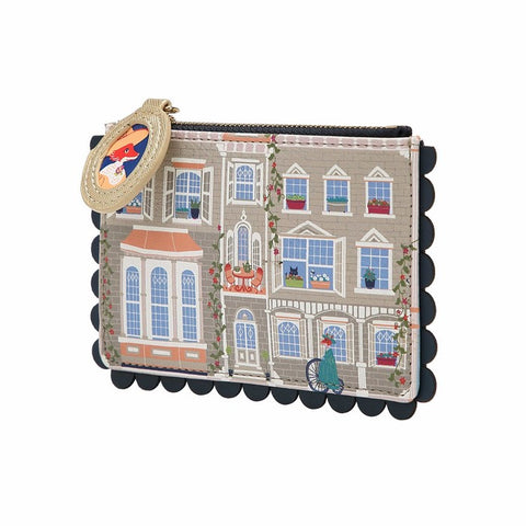 Vendula Heritage Victorian Dolls House Zip Card Coin - Pink Poppies 