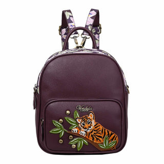 Vendula Animal Park Tiger Mini Backpack - Pink Poppies