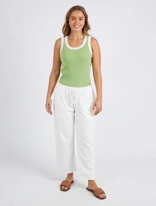 Foxwood Pant Jordan White - Pink Poppies