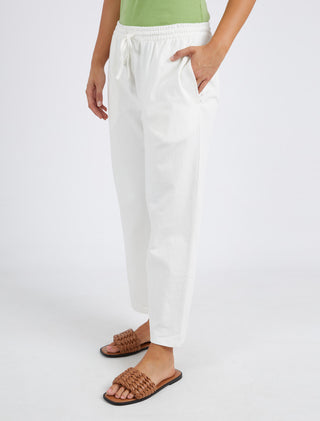 Foxwood Pant Jordan White - Pink Poppies