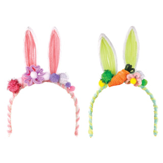 Discovery Zone Make Your Own Bunny Headbands 2pcs Set Multi-coloured