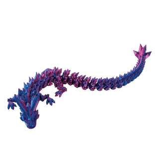3D Sensory Dragon articulated 3D printed toy with movable joints in assorted colours, available at Pink Poppies Living Creatively Stanthorpe.