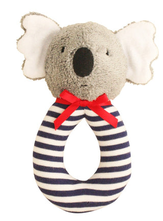 Alimrose Rattle Grab Koala Navy - Pink Poppies