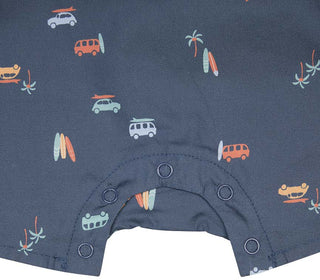Toshi Baby Romper Nomad Malibu - Pink Poppies