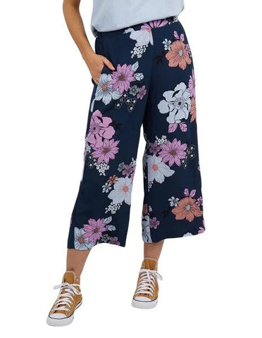 Elm Pant Wide Leg Spring Bouquet - Pink Poppies 