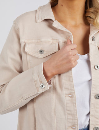 Elm Jacket Tilly Oatmeal - Pink Poppies