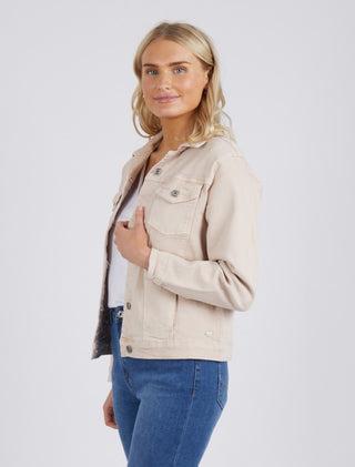 Elm Jacket Tilly Oatmeal - Pink Poppies