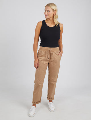 Elm Jogger Pant Carrie Mocha - Pink Poppies