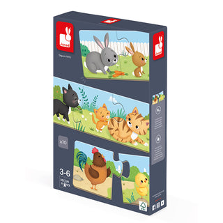 Janod Trionimo Puzzles - Pink Poppies