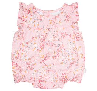 Toshi Baby Romper Athena Blossom - Pink Poppies
