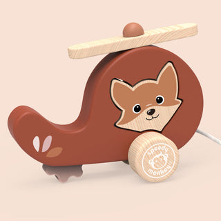 Speedy Monkey Pull Along Helicopter