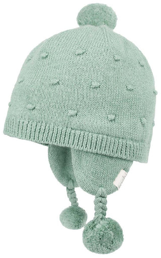 Toshi Organic Earmuff - Fantasy Jade - Pink Poppies