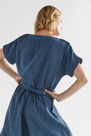 Elk Top Sav Denim Two Tone - Pink Poppies