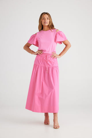 Brave&true Skirt Provence Hot Pink - Pink Poppies