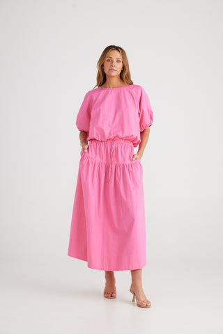 Brave&true Skirt Provence Hot Pink - Pink Poppies