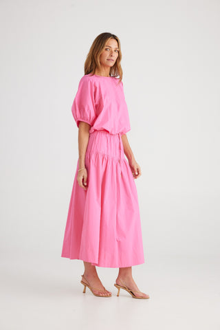 Brave&true Skirt Provence Hot Pink - Pink Poppies