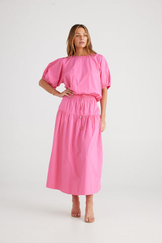 Brave&true Skirt Provence Hot Pink - Pink Poppies