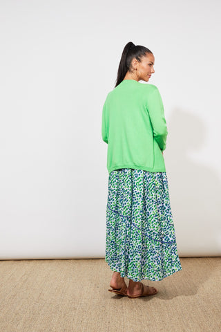 Haven Cardigan Oahu Limeade - Pink Poppies