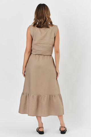 Naturals By O&j Skirt Tiered Choux - Pink Poppies