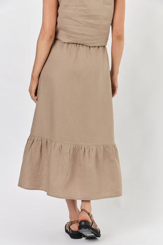 Naturals By O&j Skirt Tiered Choux - Pink Poppies