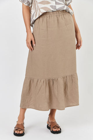 Naturals By O&j Skirt Tiered Choux - Pink Poppies