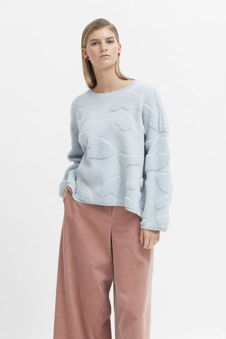 Elk Sweater Inkt Sky Blue - Pink Poppies