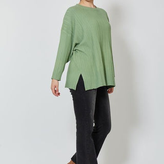 Isleofmine Jumper Ines Rib - Pink Poppies