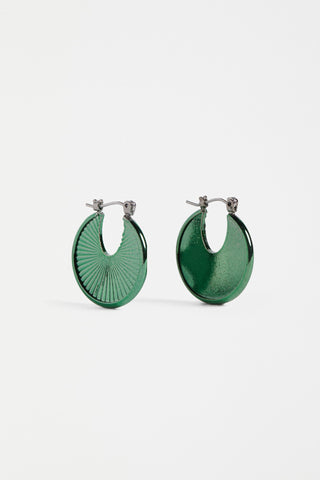 Elk Earrings Saku Hoop - Milan Green