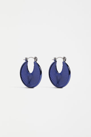 Elk Earrings Saku Hoop - Navy