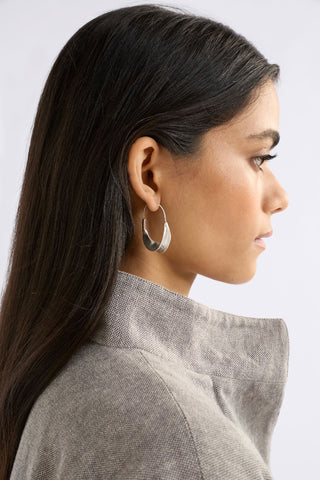 Elk Earrings Silver Siita Hoop