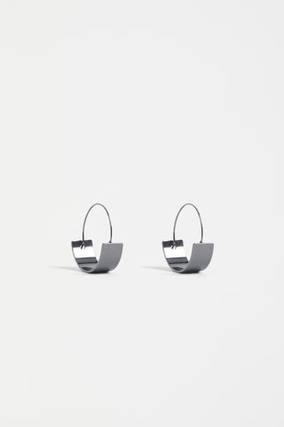 Elk Earrings Tona Small Hoop - Gunmetal