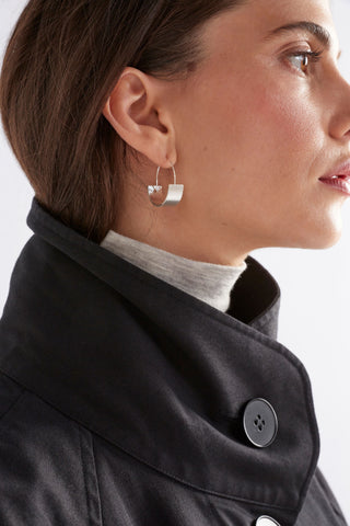 Elk Earrings Tona Small Hoop - Gunmetal