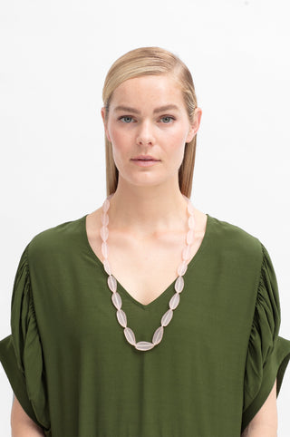 Elk Necklace Lias Frosted Light Pink - Pink Poppies