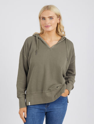 Elm Hoody Paris Khaki - Pink Poppies