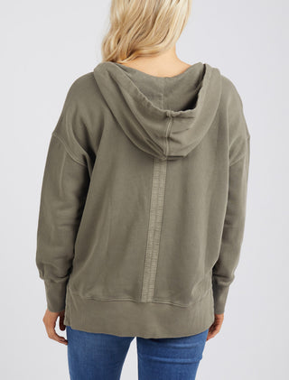 Elm Hoody Paris Khaki - Pink Poppies