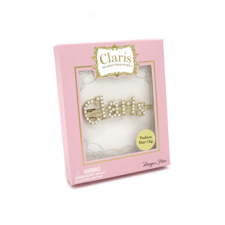 Claris Hair Clip Pearl Logo